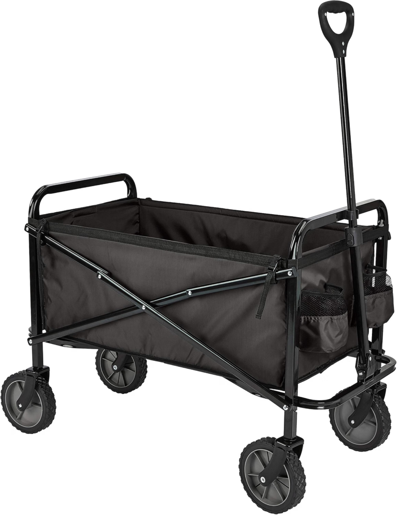 Amazon Basics Collapsible Utility Wagon for budget light-duty yard and home hauling