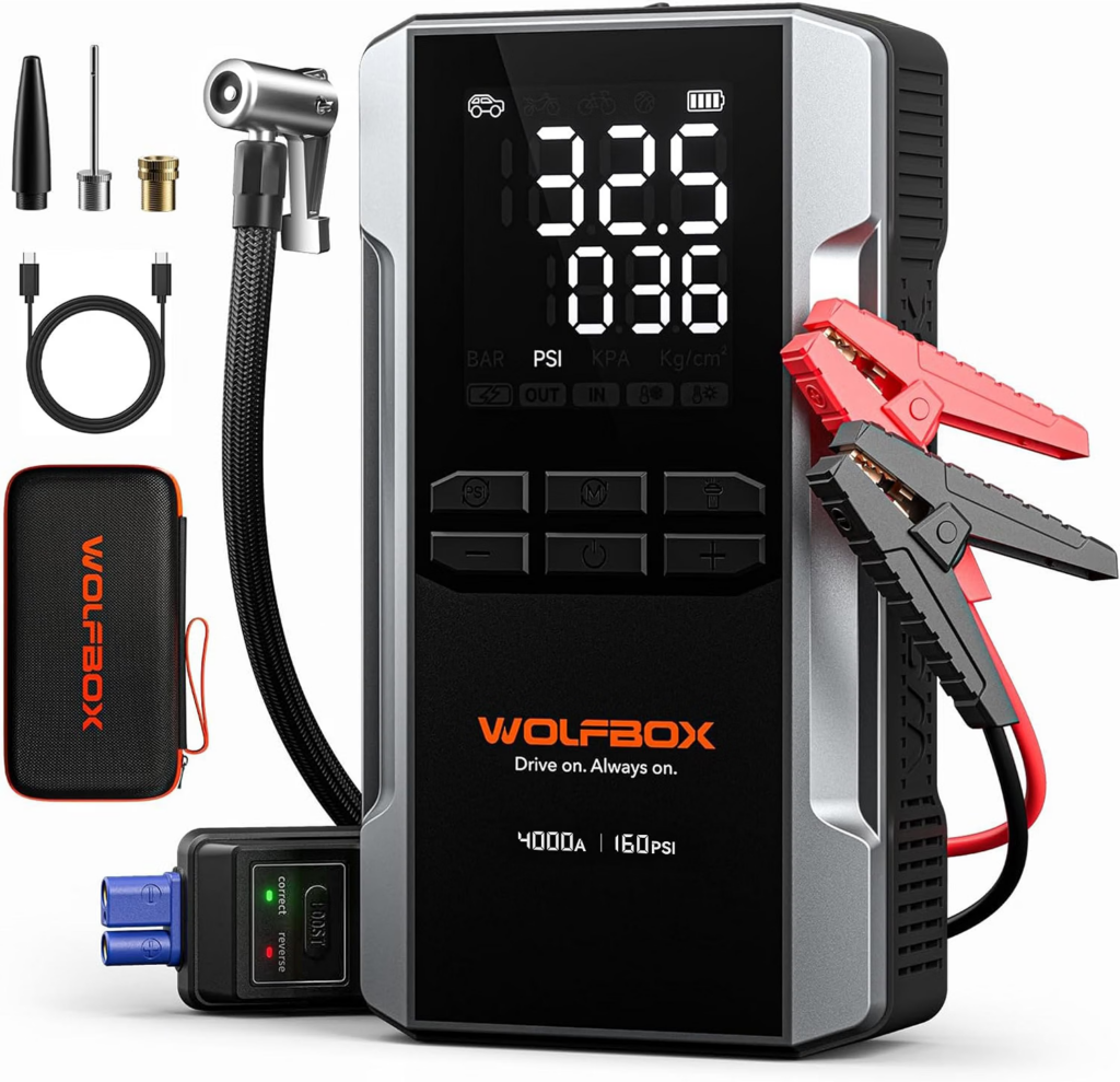 WOLFBOX MegaVolt24 4000A jump starter for cars SUVs pickups and winter emergencies