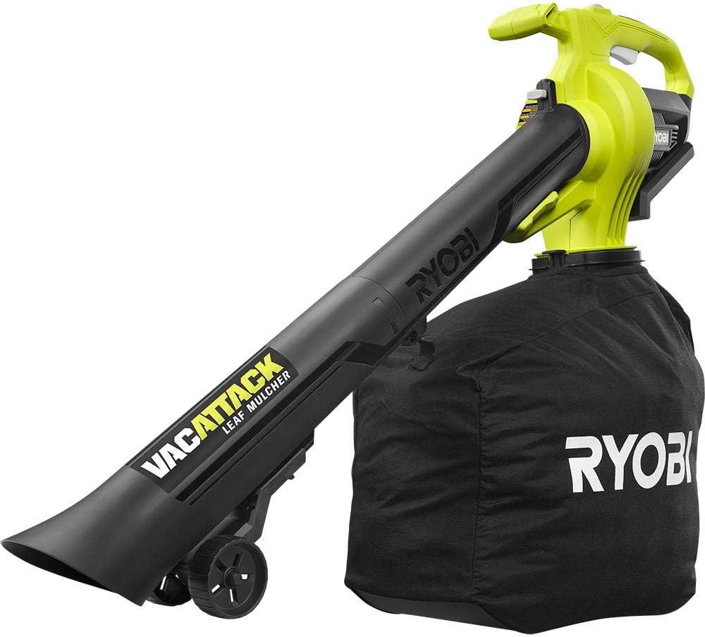 RYOBI RY40405BTL 40V cordless leaf vacuum mulcher with metal impeller