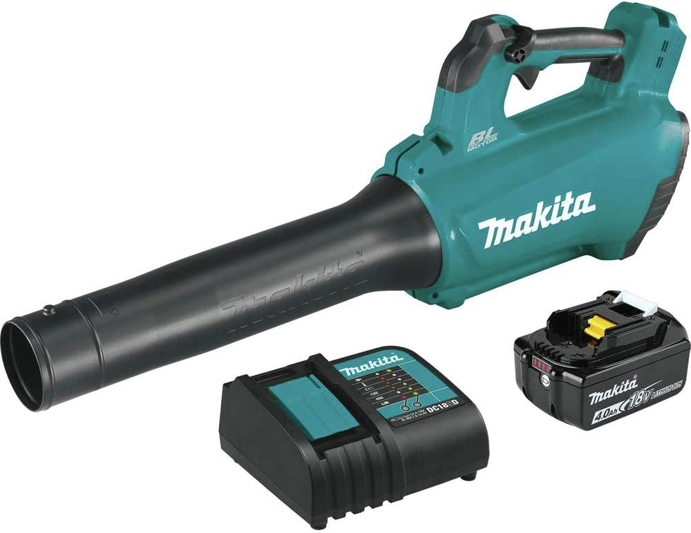 Makita XBU07SM1 18V LXT cordless blower vacuum mulcher for landscaped fall cleanup