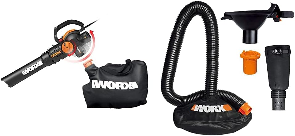 WORX WG512 TRIVAC 2.0 electric blower vacuum mulcher with LeafPro collection system