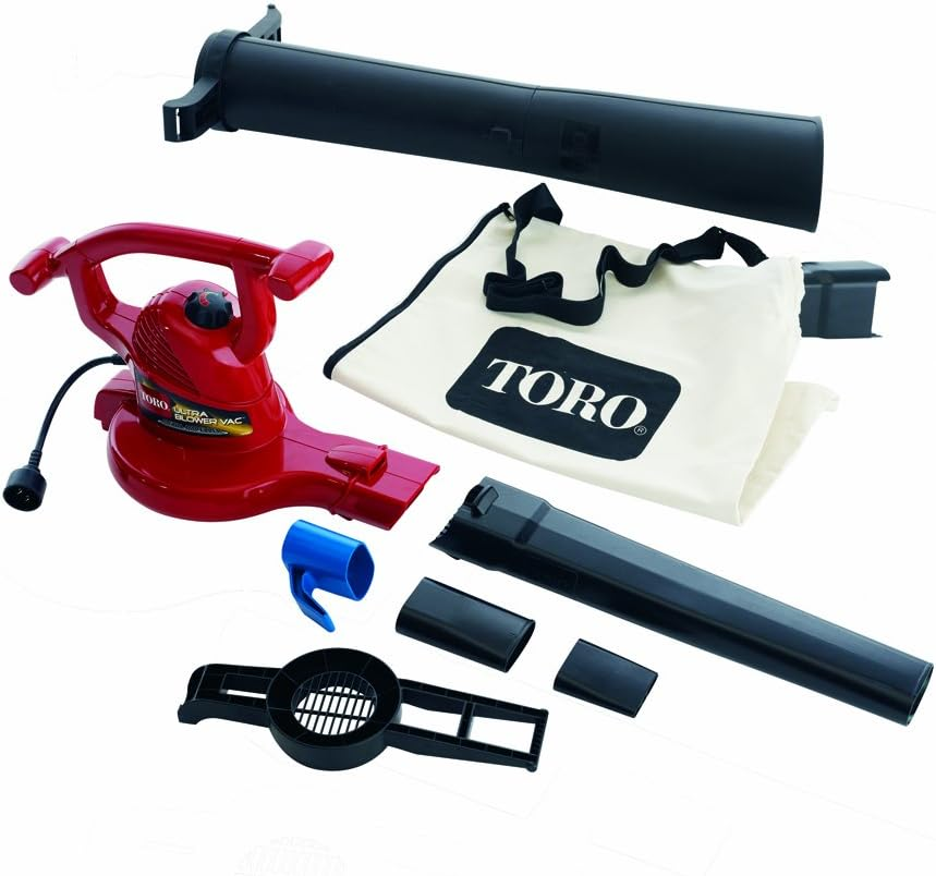 Toro 51609 Ultra corded electric blower vacuum with metal impeller for fall leaf cleanup